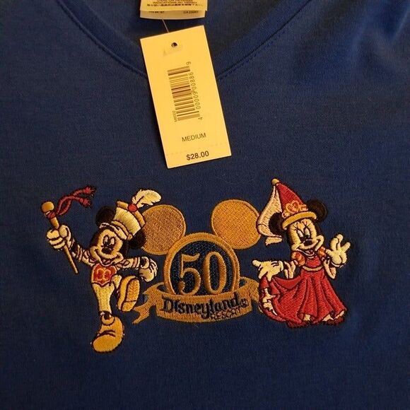 Womens M Baby Tee TShirt Disneyland 50th Anniversary Happiest Homecoming Disney - Picture 2 of 8